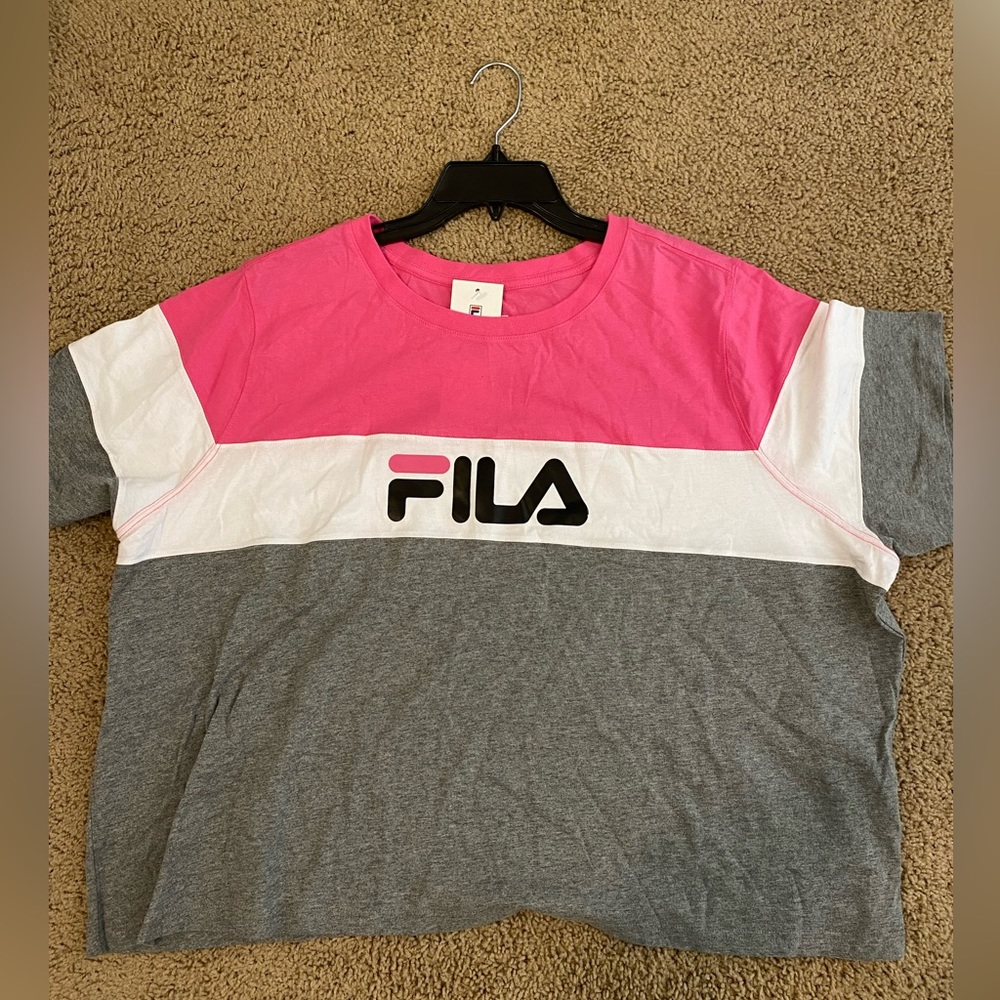 Fila Sport Women's Short Sleeve Top Multicolor Size 2X